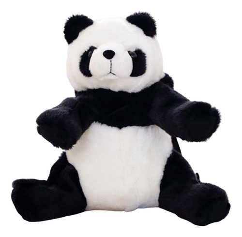 Mochila Panda Plush Cute Plush, bandolera gris