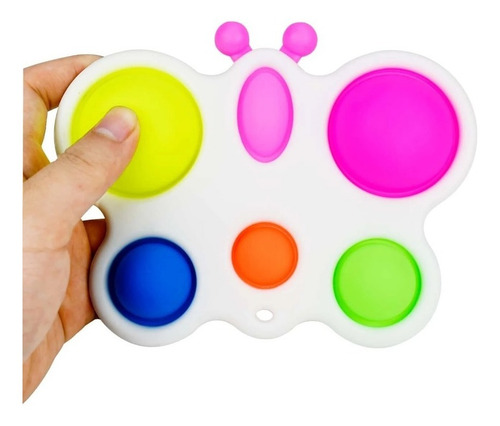Simple Dimple Borboleta Grande Pop It Fidget Toy Anti Stress Cor Colorido