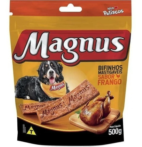 Bifinho Magnus Mastigáveis Sabor Frango Para Cães 500g