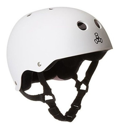 Casco Triple Ocho Con Forro Sudadero (goma Blanca, Medio)