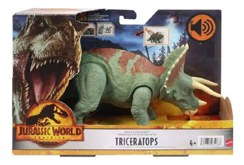 Jurassic World Dominion Triceratops Naranja Sonidos Mattel