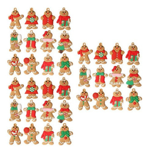 Figura De Muñeca De Pan De Jengibre Con Colgante Navideño 54