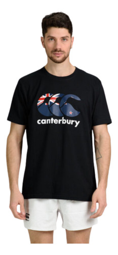 Remera Canterbury New Zeland Mundial Rugby 2023 All Blacks