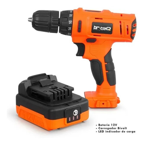 Furadeira Eletrica De Impacto Parafusadeira 12v Torque 1/18