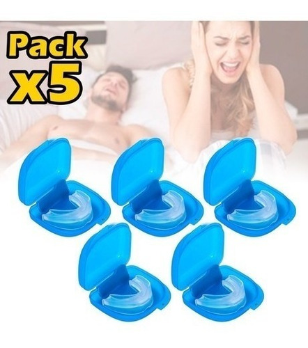 Pack X5 Protector Bucal Boxeo Placa Bruxismo Antirronquido