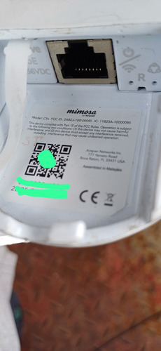 Radio Mimosa C5x 5ghz + Plato 25 Dbi 700mbps + Poe Gbit 24v (Usado)