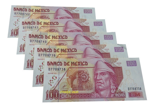 Billete 100 Pesos Nezahualcoyotl Familia D1 Alta Condicion