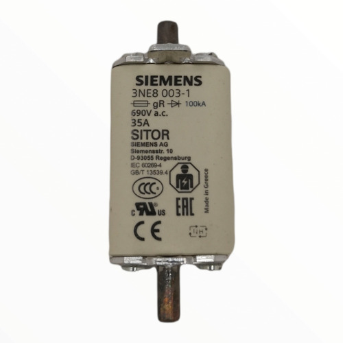 Fusible De Inserción Siemens 35a 690v