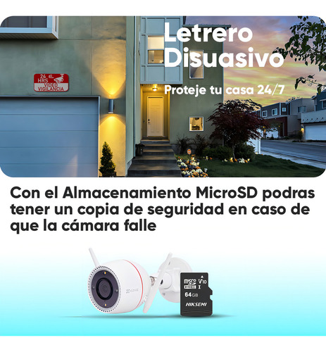 Ezvis Kit Camara Tipo Bala Cs-c3tn3-mp + Memoriasd De 64gb