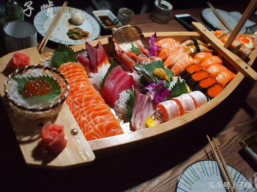 Japanbargain 1583, Placa De Forma De Bote De Sushi De Madera
