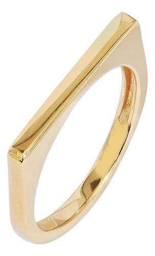 14k Gold Plated Sterling Silver Bar Ring