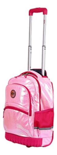 Mochila Elf Con Carro Base De Goma Arco Iris Diseño De La Tela Brillos