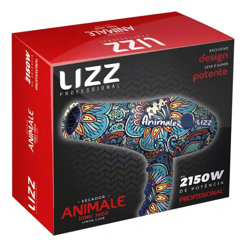 Secador De Cabelo - Lizz Professional - Animale 3800 Ionic