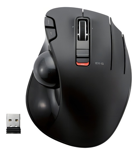 Elecom Ex-g Ratón De Trackball, Inalámbrico De 2.4 Ghz, C. Color Mano Derecha