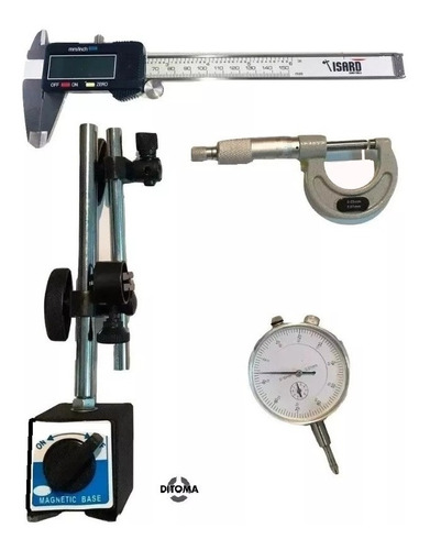 Comparador, Calibre Digital, Base Magnetica, Micrometro 0-25