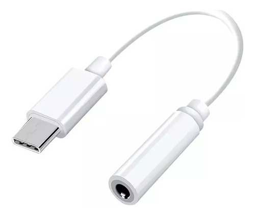 Adaptador Auricular Usb C Plug 3.5mm Para Iphone Samsung Blanco