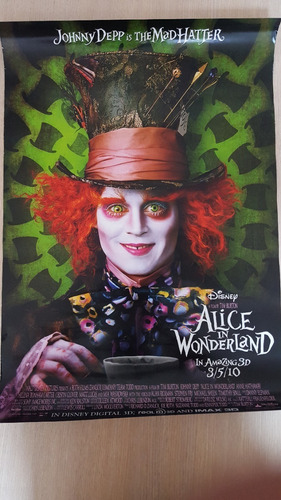Alice No País Das Maravilhas Poster Autografado Certificado