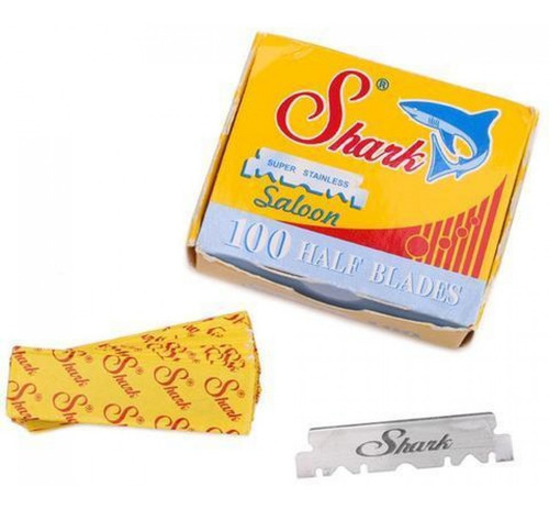 Media Navaja Shark Para Afeitar Caja Con 100 Piezas