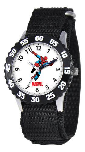 Spider-man - Reloj Analógico De Cuarzo Para Niños, Acero .