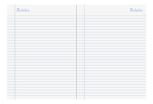 Caderno Brochura 1/4 Capa Dura 48f Stiff Azul Xadrez - 10 Un