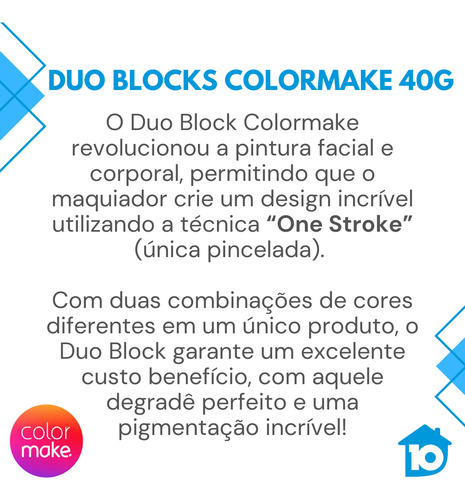 Duo Block Maquiagem Facial Profissional Corporal DegradĂȘ