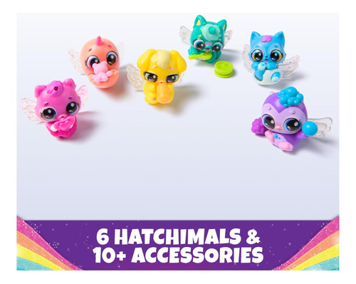 Hatchimals Alive, Rainbow Hatchery Con 6 Mini Figuras En Y 3