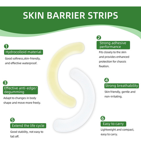 40 Tiras De Barrera Para Ostomía Tiras De Barrera Cutánea Hi