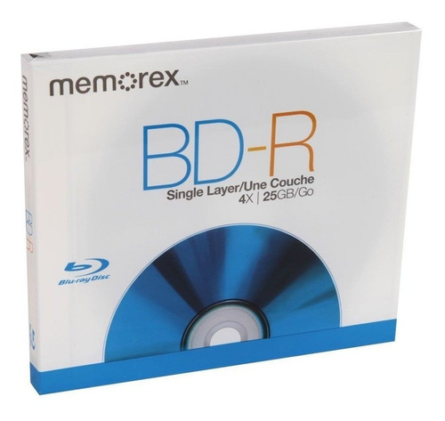 Memorex Bd-r Sl Capa Simple 4x 25gb Blu Ray Disc