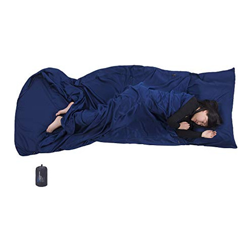 Browint Sleeping Bag Liner With All Around Two-way Zipper, T