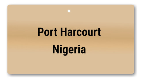 Placa Port Harcourt Nigeria Mdf Lembrança Tamanho 15cmx8cm
