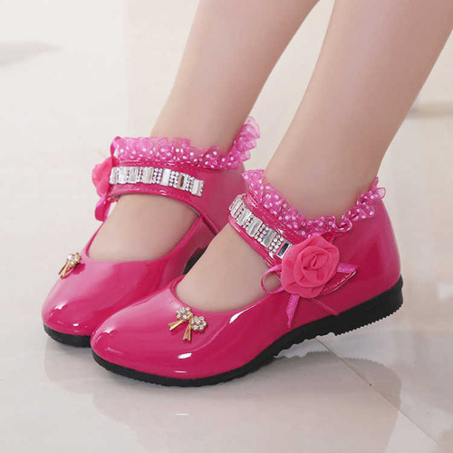 Zapatos Princesa Cuero Para Niñas Zapatos Alto Rendimiento
