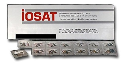 Tabletas De Yoduro De Potasio Iosat Usp, 130 Mg, 14 Unidades