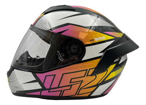 Casco Integral Ls2 Ff352 Axtro Purpura Amarillo Brillo