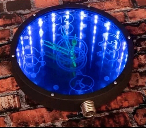 Reloj Espejo Infinito Luz Led Rgb. Modelo Bombillo.