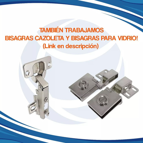 Pack 4 Bisagra Aluminio Codo 9 Mueble Cocina Alacena Hafele