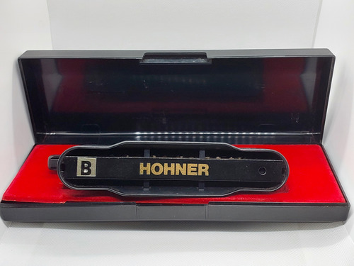 Gaita Cromática Hohner Cx12 Black - Em Si Bemol Bb Si Preto