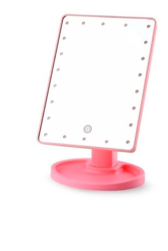 Espejo Para Estuches Cosmetiqueros Espejo 22 Leds Rosado