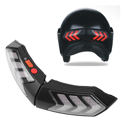 A Casco Led Luz De Seguridad Inalámbrica Moto Moto Giro