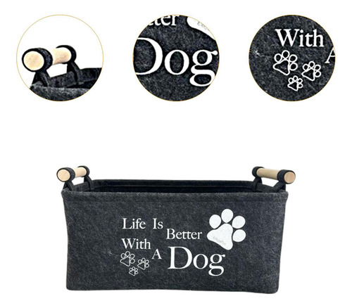Cesta De Almacenamiento De Juguetes Para Perros, Cesta De
