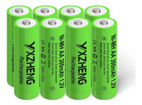 Yxzheng 8 Unids Aa Bateria 1.2v Recargable Ni-mh 300mah Para