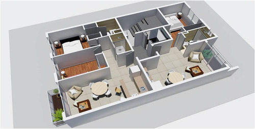 Departamento 3 Ambientes Frente Con Balcon