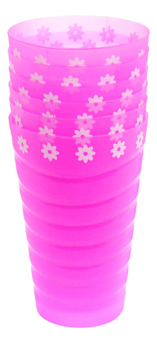 Pack 6 Vasos Plásticos Reutilizables Agua Bebidas 400ml