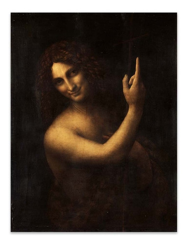 Cuadro Canvas San Juan Bautista Da Vinci 57x75 M Y C