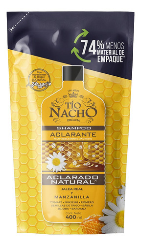 Tio Nacho Recargable Doypack Shampoo Aclarante 400ml