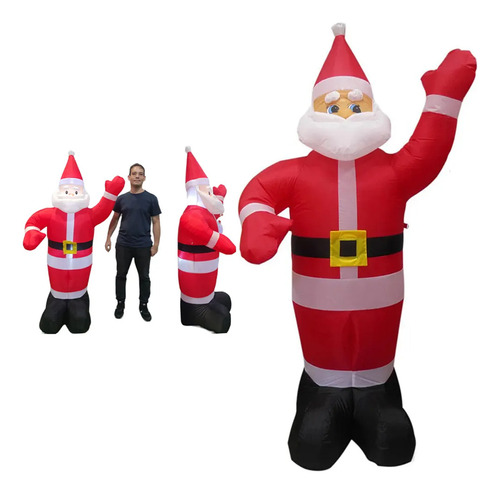 Boneco Papai Noel Gigante Natal Decorativo Inflavel Natal