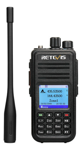 Rádio Retevis Rt3s Vhf/uhf Analógico Digital Dmr C/gps Preto Vhf/uhf