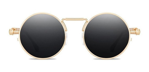 Óculos De Sol Modelo Redondo Chicago Rosa Alok + Case Guarda Armação Dourado