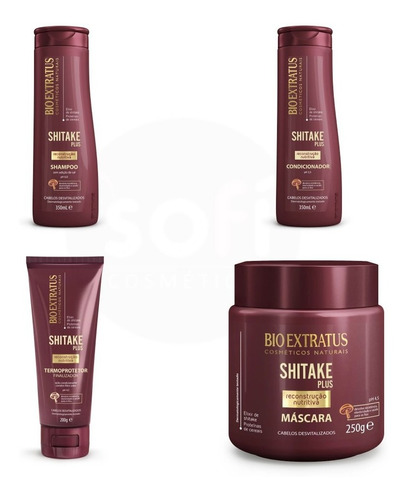 Kit Bio Extratus Shitake Plus 4 Produtos