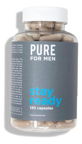 Pure For Men Fibra 120 Cápsulas Limpieza Sistema Digestivo