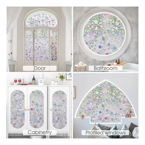 Sunbaby Rainbow Window Film Privacidad: Película Adhesiva 3d